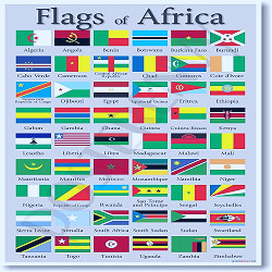 Amazon.com: Flags of Africa - NEW World Travel Geography Classroom Poster:  Prints: Posters & Prints